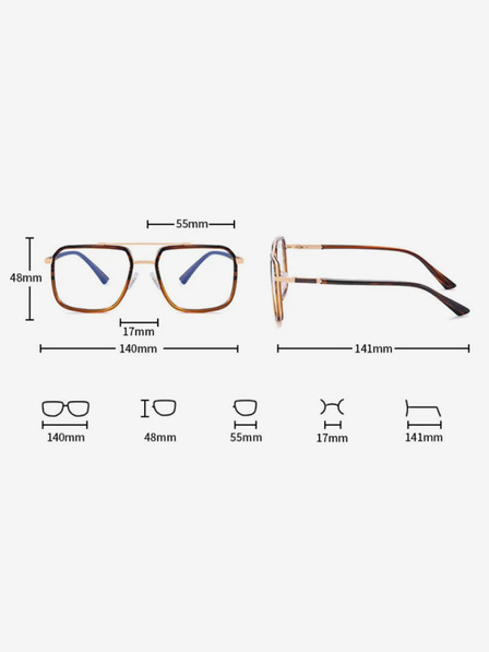 VEYREY VeyRey Blanks Blue Light Blocking Black Glasses