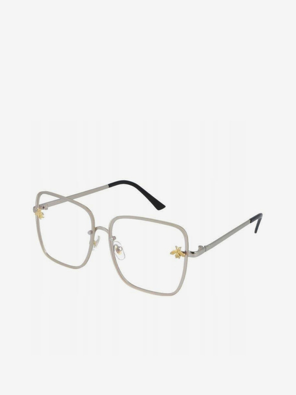 VEYREY VeyRey Blue Light Blocking Glasses Guith Square Silver Universal
