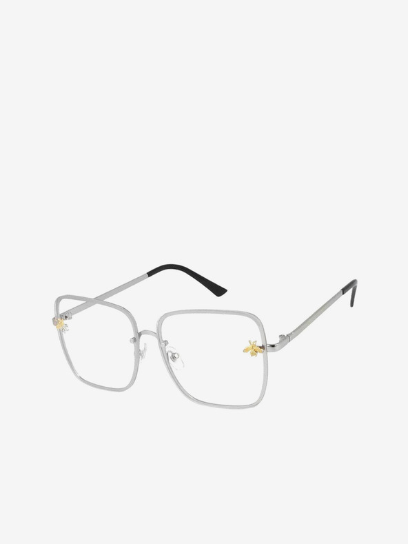 VEYREY VeyRey Blue Light Blocking Glasses Guith Square Silver Universal