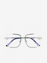 VEYREY VeyRey Blue Light Blocking Glasses Guith Square Silver Universal
