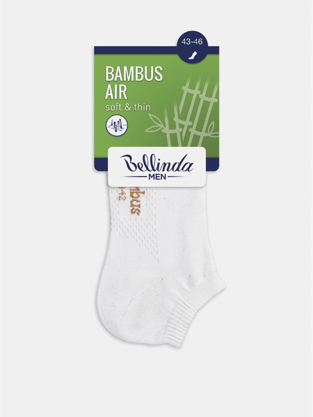 Bellinda Bijele muške čarape Bellinda BAMBUS AIR IN-SHOE SOCKS