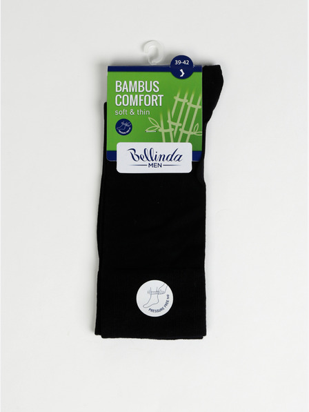 Bellinda Crne muške čarape Bellinda BAMBUS COMFORT SOCKS
