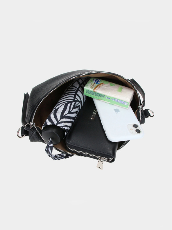 Elega Crna ženska kožna torbica oko struka ELEGA Festy