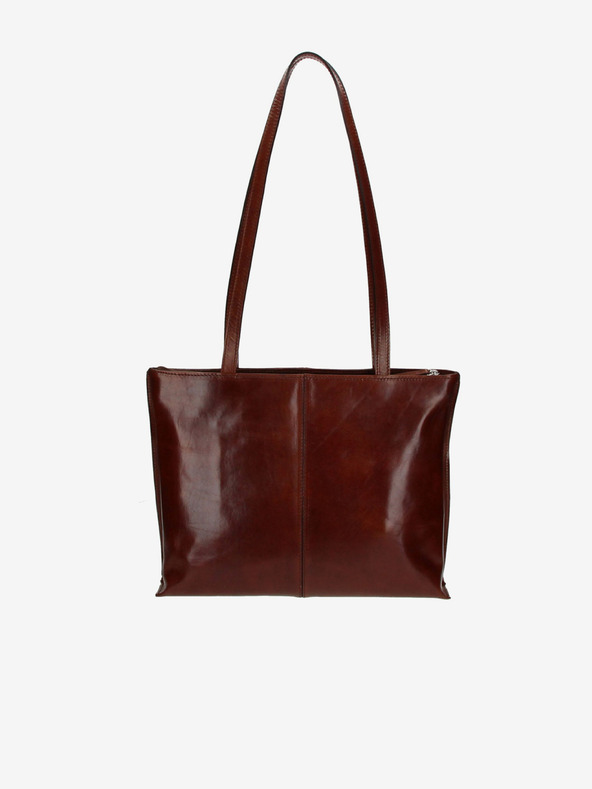 Elega Tamno smeđa ženska kožna torbica ELEGA Melanie