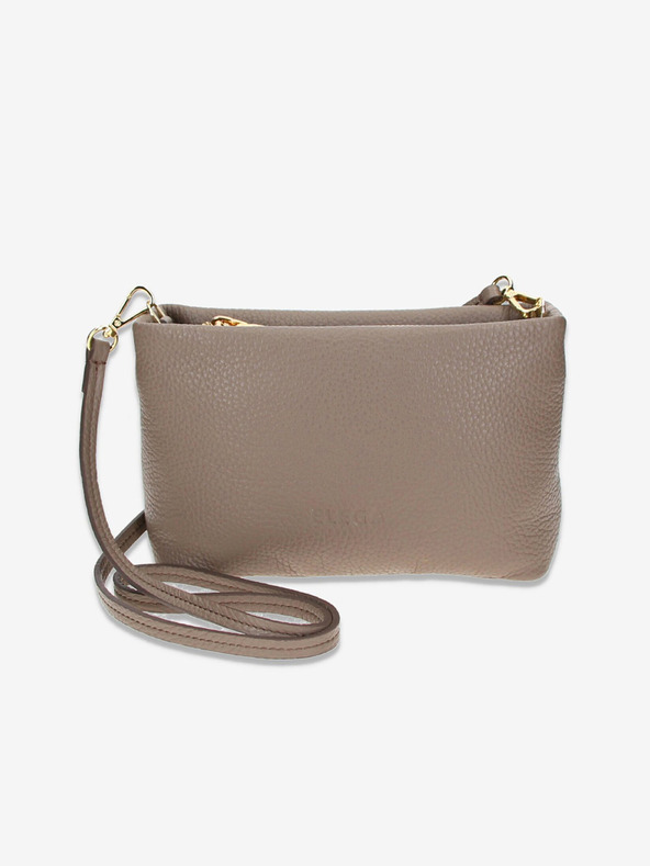 Elega Bež ženska kožna torba preko ramena Elega Fluffy