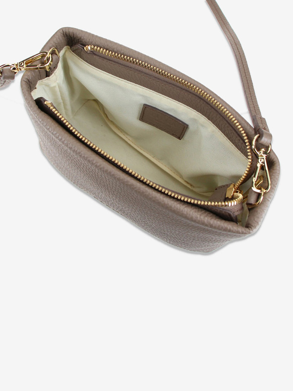 Elega Bež ženska kožna torba preko ramena Elega Fluffy