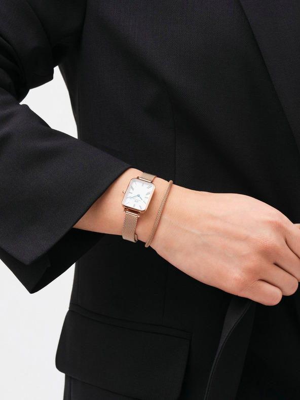 Daniel Wellington Rose gold Daniel Wellington mrežasti ženski sat Quadro Melrose