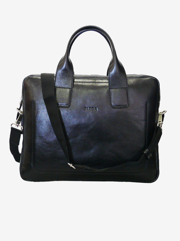 Elega Crna muška kožna torba za laptop ELEGA Brody