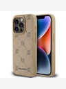 Karl Lagerfeld PU Karl Heads Pattern Magsafe stražnja maska ​​za iPhone 15 Pro Beige Karl Lagerfeld