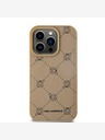 Karl Lagerfeld PU Karl Heads Pattern Magsafe stražnja maska ​​za iPhone 15 Pro Beige Karl Lagerfeld
