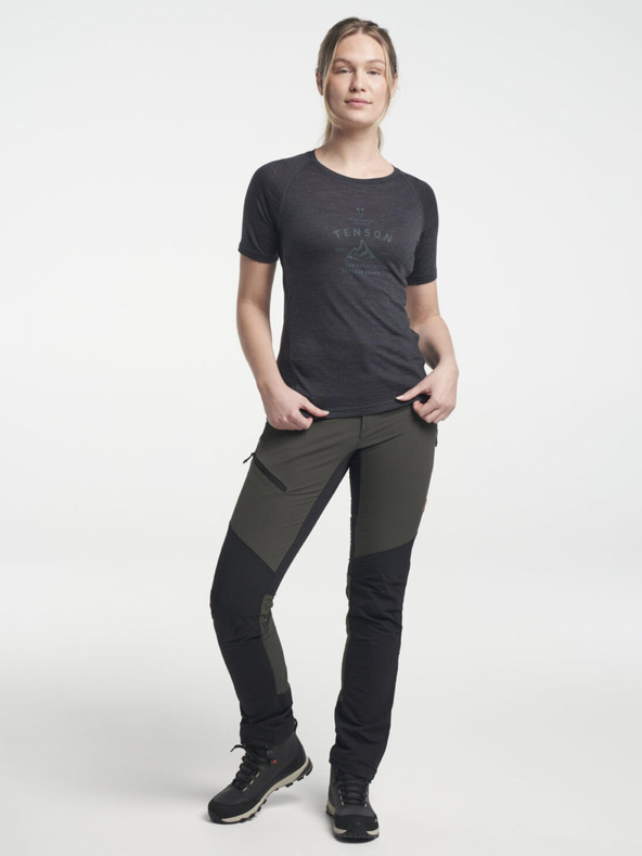 Tenson ženska vunena majica TENSON Himalaya Wool Tee W crna