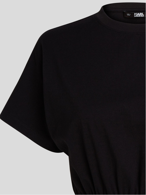 Karl Lagerfeld Crna ženska haljina KARL LAGERFELD Logo