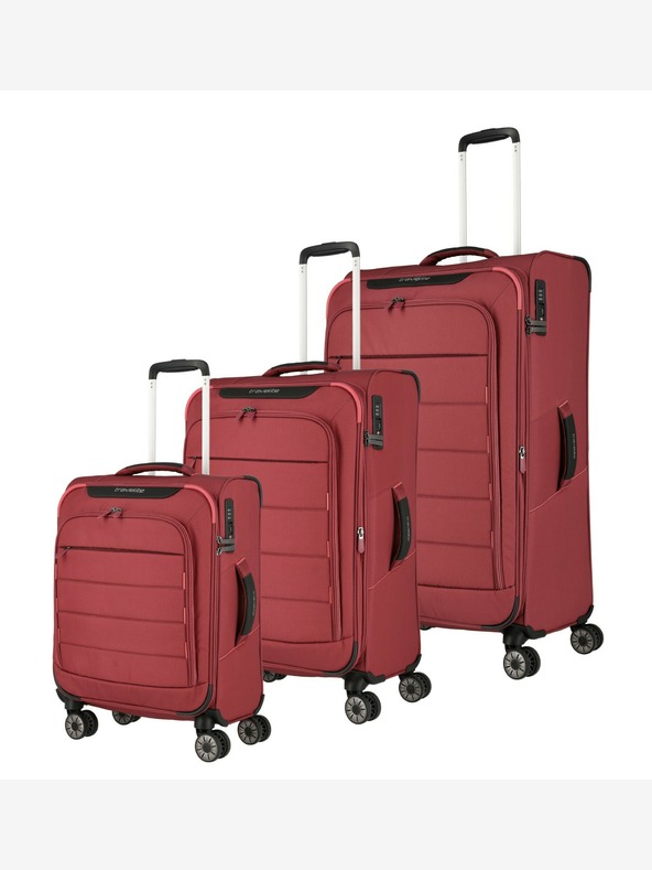 Travelite Set putnih kofera Travelite Skaii 4w S,M,L - crveni