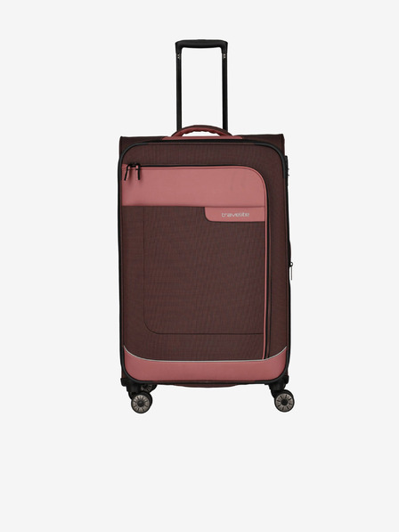 Travelite Ružičasto-smeđi putni kofer Travelite Viia 4w L