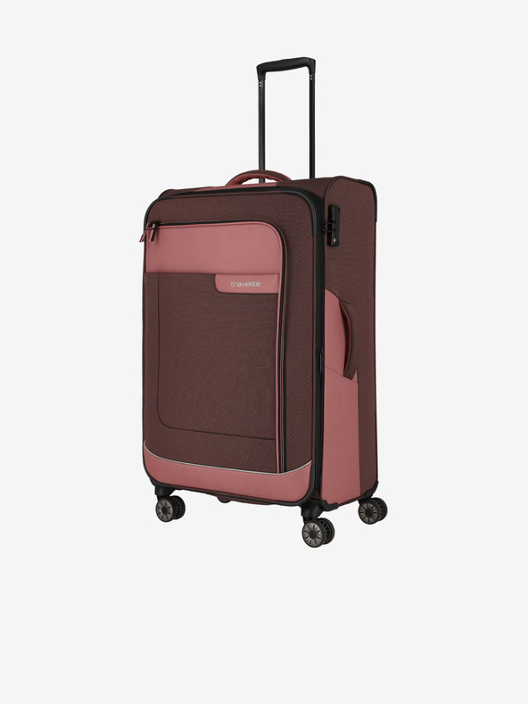 Travelite Ružičasto-smeđi putni kofer Travelite Viia 4w L