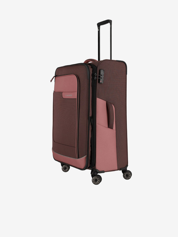 Travelite Ružičasto-smeđi putni kofer Travelite Viia 4w L