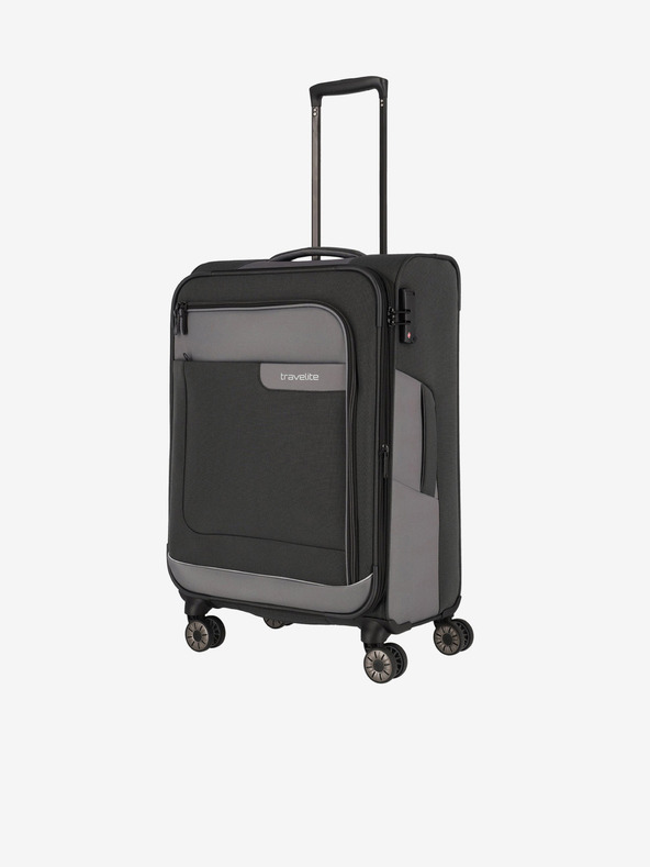 Travelite Tamno sivi putni kofer Travelite Viia 4w M antracit