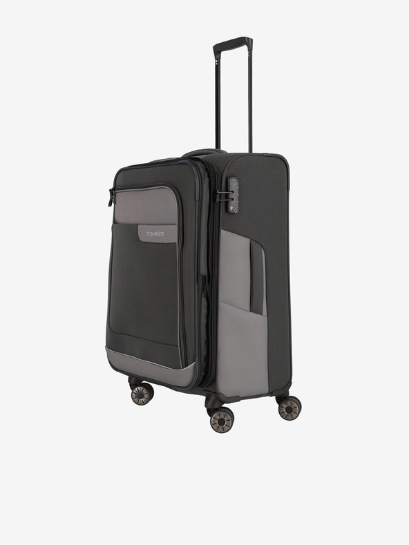 Travelite Tamno sivi putni kofer Travelite Viia 4w M antracit