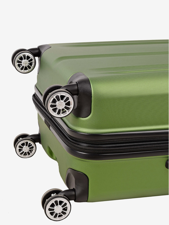 Travelite Set od tri putna kofera Travelite City 4w S,M,L Green