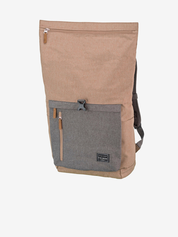 Travelite Sivo-ružičasti ruksak Travelite Basics Roll-up Backpack Rose