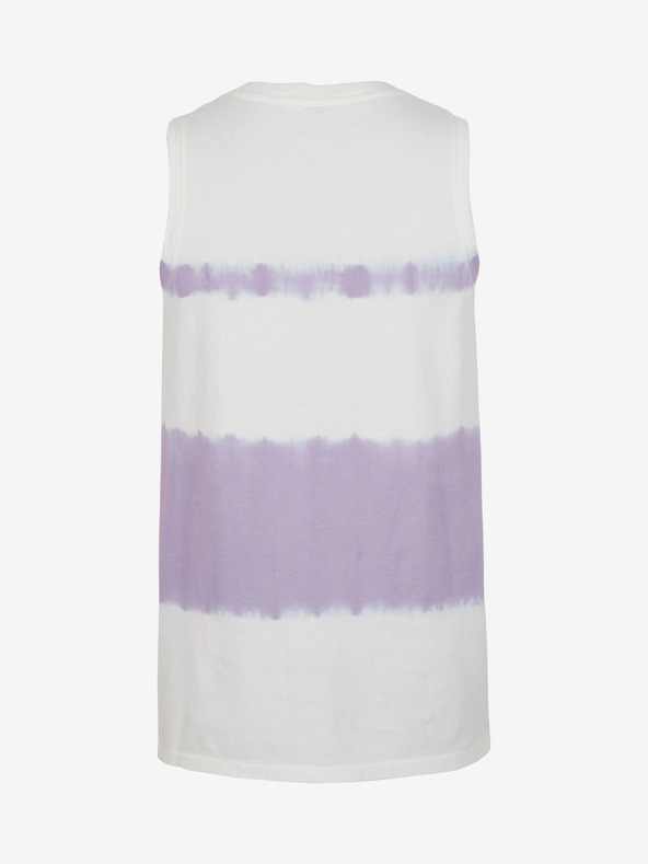 O'Neill Ljubičasto-bijela ženska majica bez rukava s uzorkom O'Neill WOW TANKTOP