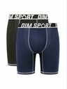 DIM Komplet od dvije muške sportske boksačice u crnoj i tamno plavoj boji DIM SPORT LONG BOXER 2x