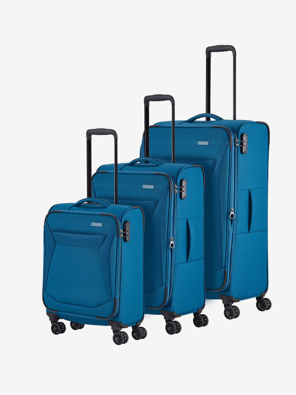 Travelite Set od tri putna kofera u Travelite Chios S,M,L Petrol boji