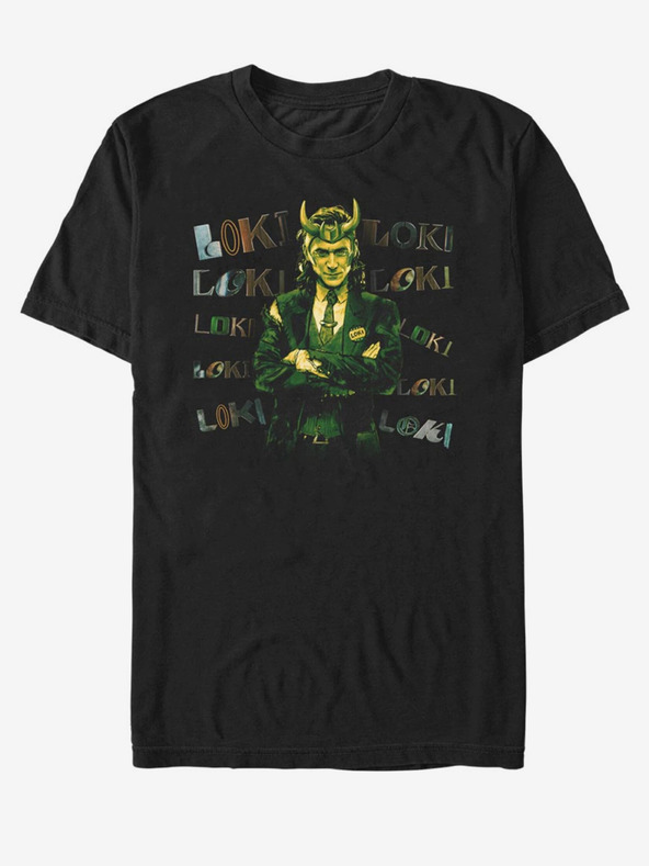 ZOOT.Fan Crna unisex majica ZOOT. Fan Marvel Loki Chaotic