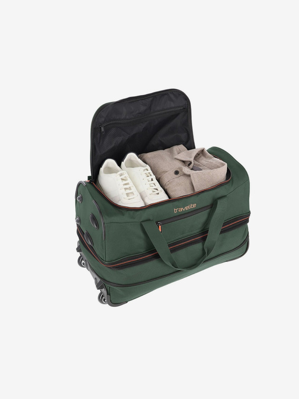 Travelite Tamnozelena torbica s kotačima Travelite Basics S