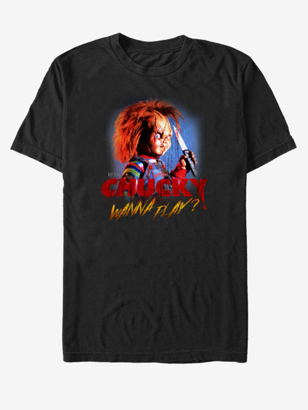 ZOOT.Fan ZOOT.Fan NBCU Chucky Creepy Wanna Play Crna uniseks majica
