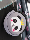 BAAGL  Siva školska torba panda Baagl na patentni zatvarač