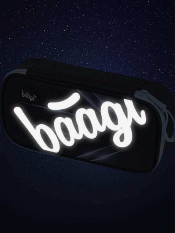 BAAGL  Crna školska pernica skate bluelight Baagl