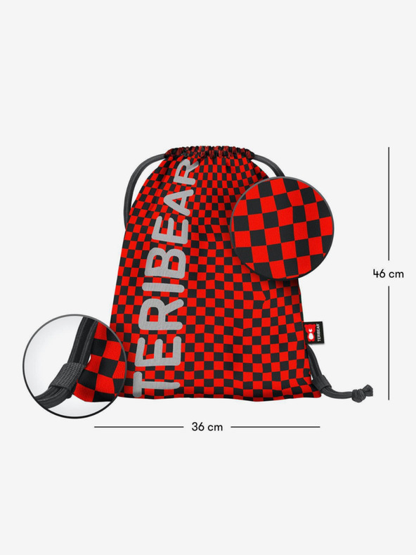 BAAGL  Crni školski set Skate ruksak, pernica i torba Baagl Teribear