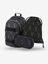 BAAGL  Crni školski set - ruksak, etui, torba Baagl Skate Harry Potter Deathly Hallows