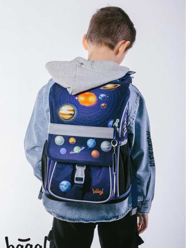 BAAGL  Plava školska torba Zippy Baagl Planets