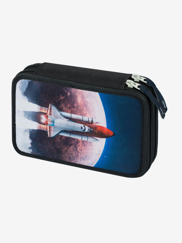 BAAGL  Plavi školski set - aktovka, pernica, torba Baagl Shelly Space Shuttle