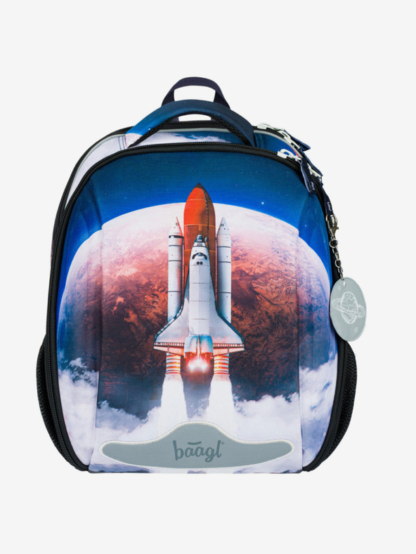 BAAGL  Plavi školski set - aktovka, pernica, torba Baagl Shelly Space Shuttle