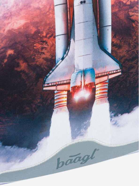 BAAGL  Plavi školski set - aktovka, pernica, torba Baagl Shelly Space Shuttle