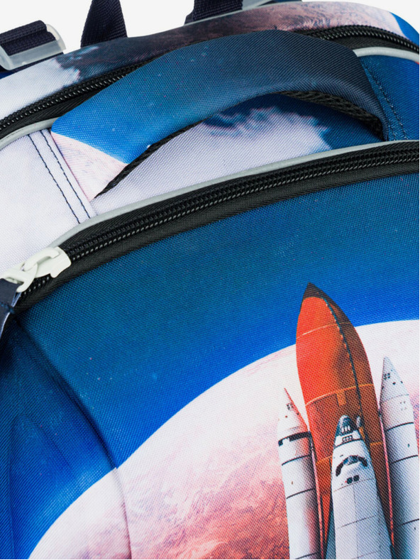 BAAGL  Plavi školski set - aktovka, pernica, torba Baagl Shelly Space Shuttle
