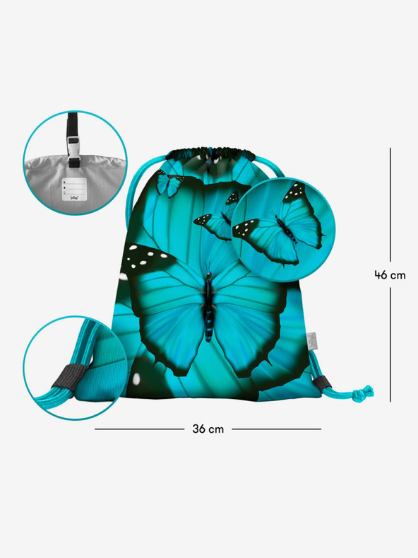 BAAGL  Plava torba Baagl Butterfly