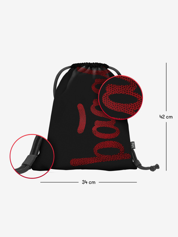 BAAGL  Crna torba Baagl Skate Red