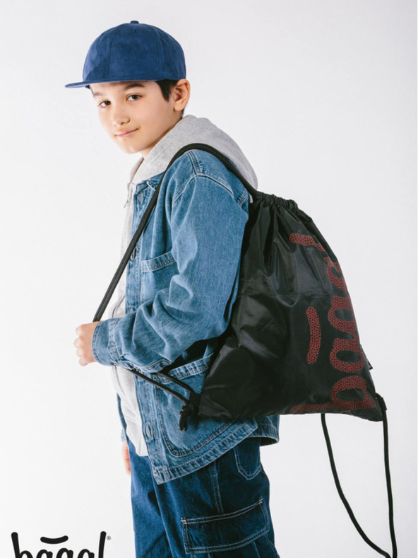 BAAGL  Crna torba Baagl Skate Red