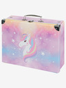 BAAGL  Ružičasta sklopiva školska torba s elementima Baagl Rainbow Unicorn