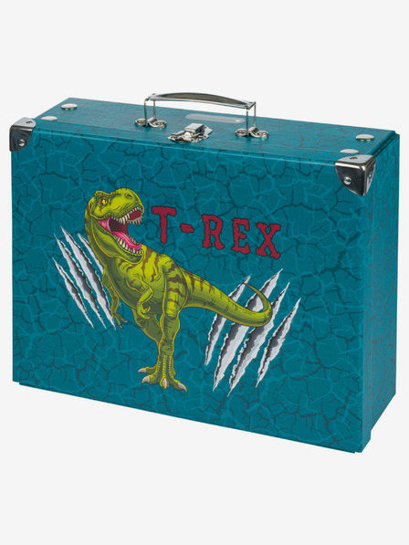 BAAGL  Zelena sklopiva školska torba s Baagl T-Rex dodacima