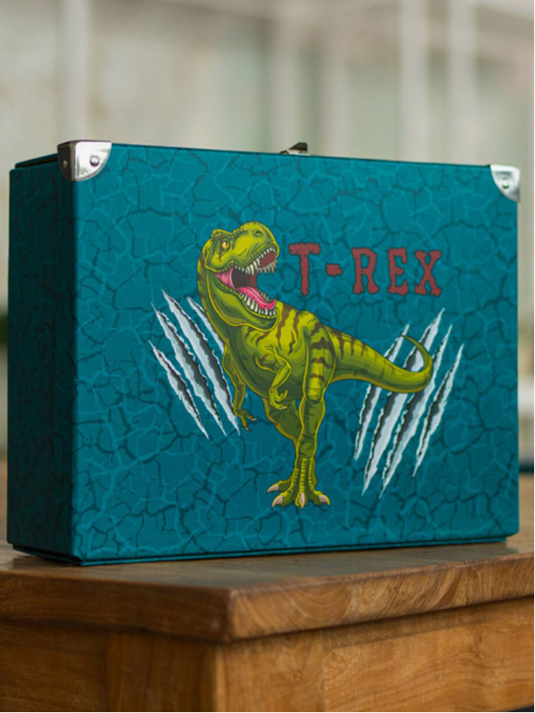 BAAGL  Zelena sklopiva školska torba s Baagl T-Rex dodacima