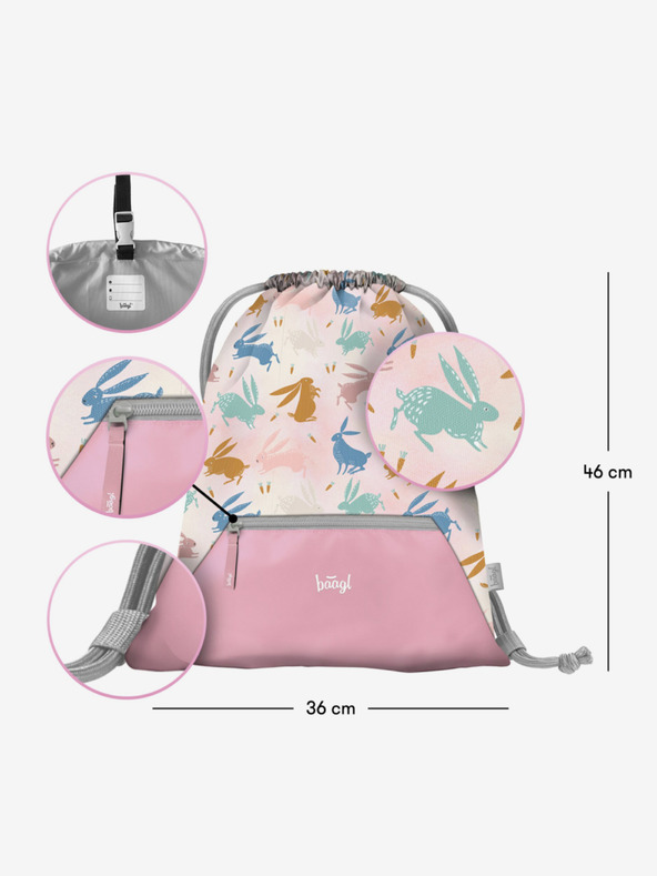 BAAGL  Ružičasta džepna torba Baagl Bunny