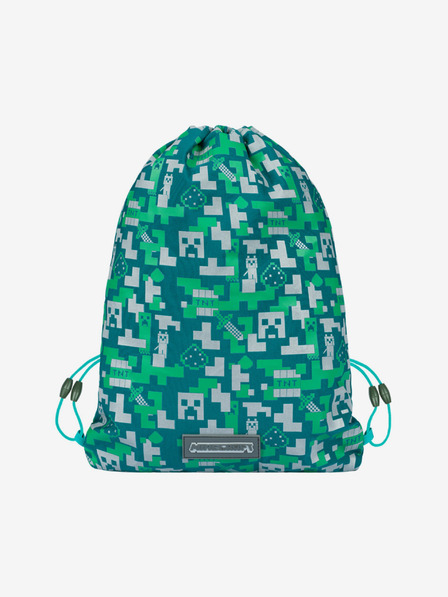 BAAGL  Baagl Minecraft Silver Creeper zelena torba