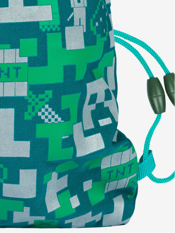 BAAGL  Baagl Minecraft Silver Creeper zelena torba