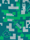 BAAGL  Baagl Minecraft Silver Creeper zelena torba