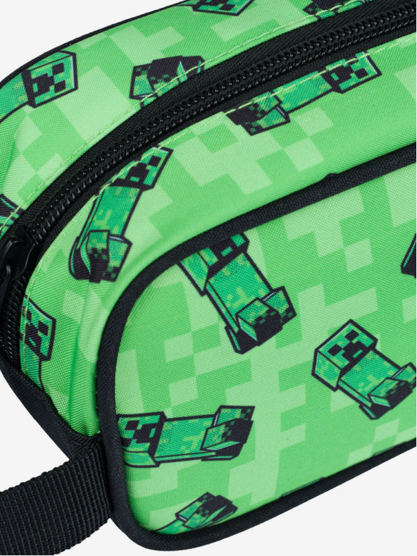 BAAGL  Zeleni školski set - pernica, torba Baagl Minecraft 2 Creeper